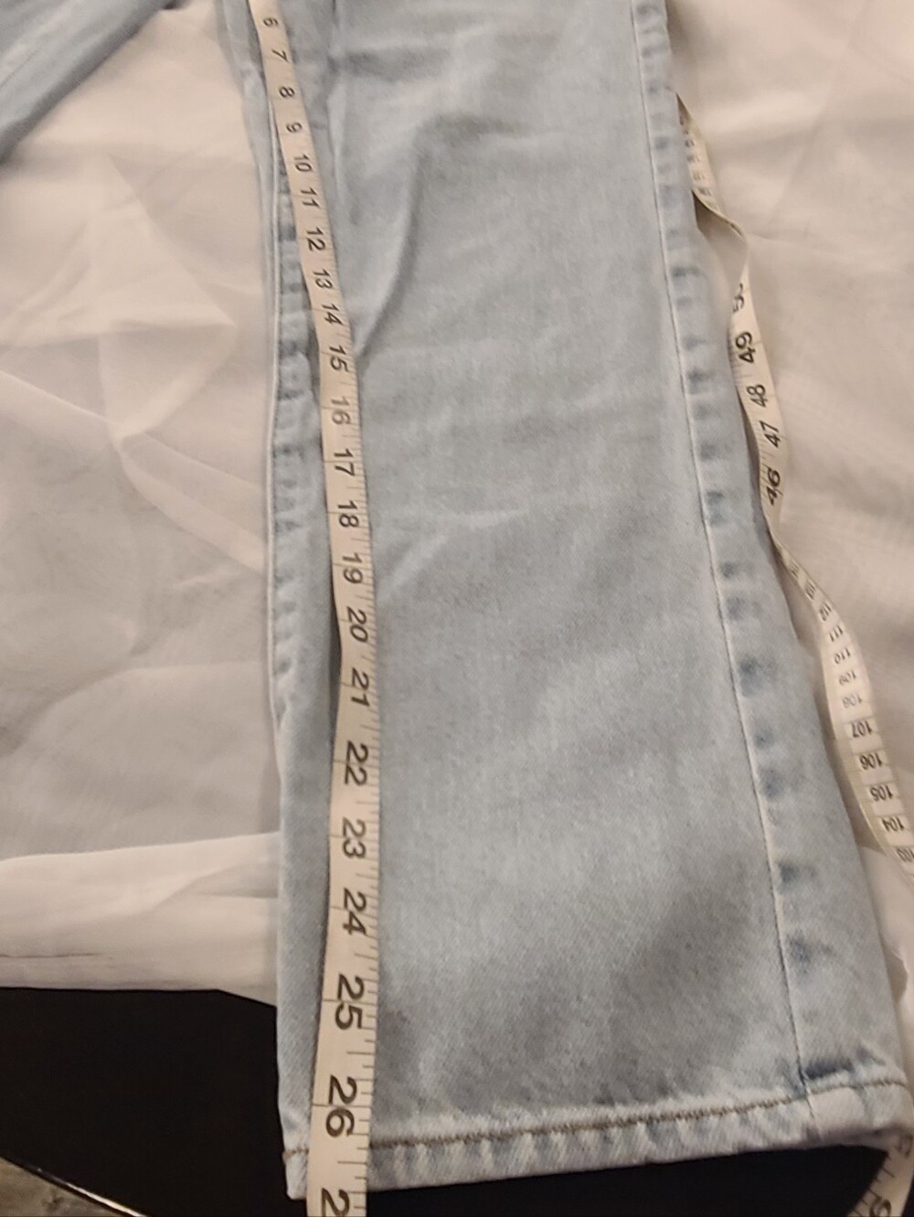 Pac Sun Mom Jeans Classic High-Rise Women's Straight Leg Cropped Jeans, 28 - Picture 10 of 11